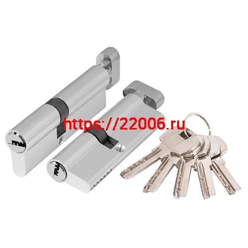 Цилиндровый Ajax (Аякс) механизм (AX202/110) AX2002Knob110 (50+10+50) CP хром с вертушкой Цилиндровый Ajax (Аякс) механизм (AX202/110) AX2002Knob110 (50+10+50) CP хром с вертушкой