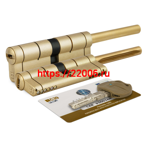 Цилиндровый механизм Mottura (Моттура) под вертушку (дл. шток) C39P513101LC5 (82 мм/46+10+26), ЛАТУНЬ (PVD) Цилиндровый механизм Mottura (Моттура) под вертушку (дл. шток) C39P513101LC5 (82 мм/46+10+26), ЛАТУНЬ (PVD)
