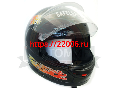 Шлем интеграл "Safelead" HF-908 (619) Детский E05 BLACK, TB-SILVER размер L (16 шт.) фото 2 Шлем интеграл "Safelead" HF-908 (619) Детский E05 BLACK, TB-SILVER размер L (16 шт.) фото 2
