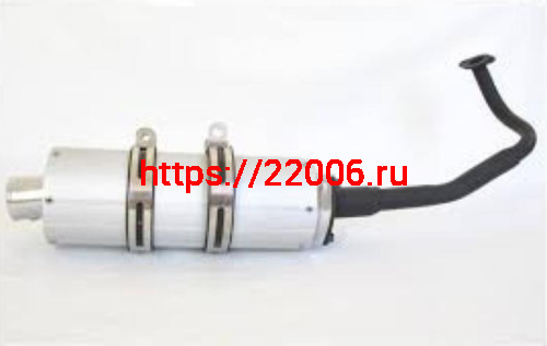 Глушитель 4т 152QMI, 157QMJ 125/150сс (алюминиевый бочонок и колено) Глушитель 4т 152QMI, 157QMJ 125/150сс (алюминиевый бочонок и колено)