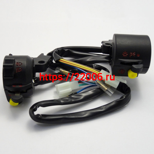 Переключатель FLASH левый+правый, в сборе, черный (НАБОР)