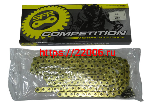Цепь SFR (520VO) SFR -120зв. O-Ring с сальником , цвет цепи Золотой Цепь SFR (520VO) SFR -120зв. O-Ring с сальником , цвет цепи Золотой
