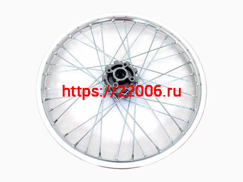 Диск колеса передний алюминиевый на спицах 1.60 - 21", дисковый тормоз ось 15 KAYO K1 Диск колеса передний алюминиевый на спицах 1.60 - 21", дисковый тормоз ось 15 KAYO K1