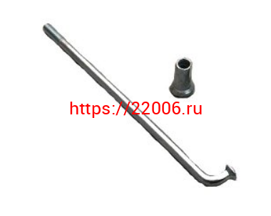 Спица железный барабан длинная 210 мм без нипеля 19" Урал Спица железный барабан длинная 210 мм без нипеля 19" Урал