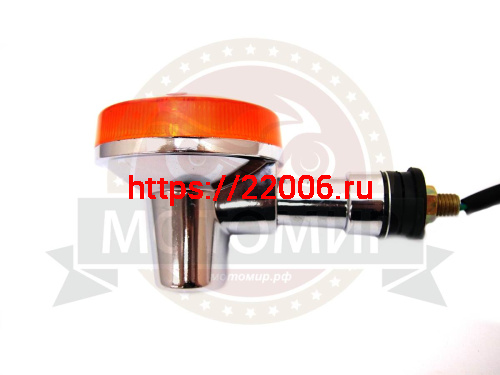 Боковой фонарь (BF-22) круглый Иж ПС желтое стекло хром (компл. 4 шт.) фото 2