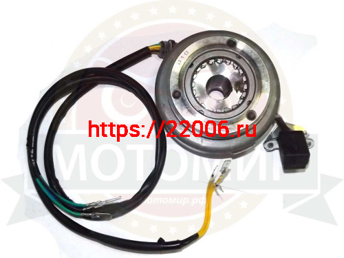 Зажигание 157FMI в сборе с маховиком Трицикл Аякс, Хантер250, CrossFir 11 катушек (НАБОР) фото 2