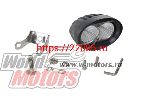 Фара cветодиодная WL-120F (ближн свет, мет. корп. 2 диода, 20 Вт) Арт.5199 Фара cветодиодная WL-120F (ближн свет, мет. корп. 2 диода, 20 Вт) Арт.5199
