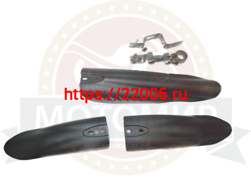 Крылья велосипедные 26" для широких колес, фэтбайк, (пара) пластиковые черные