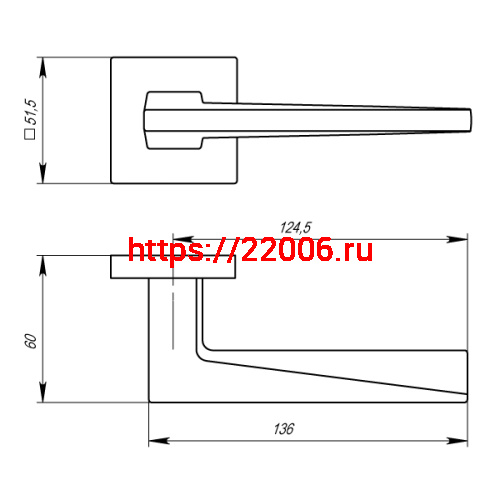 Ручка Armadillo (Армадилло) раздельная K.USS52.MORI (MORI USS) CP-8 хром фото 4 Ручка Armadillo (Армадилло) раздельная K.USS52.MORI (MORI USS) CP-8 хром фото 4