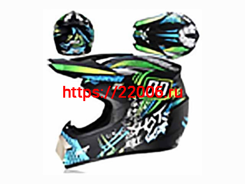 Мотошлем VIRTUE MD-905 Кросс черный матовый с голубо-салатовым граффити (M) Мотошлем VIRTUE MD-905 Кросс черный матовый с голубо-салатовым граффити (M)