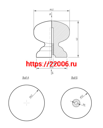 Ручка-кнопка veles (ВЕЛЕС) Мокко М (матовый) фото 2 Ручка-кнопка veles (ВЕЛЕС) Мокко М (матовый) фото 2