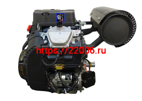 Двигатель LIFAN 29 л.с. 2V80F-А с катушкой освещения РУЧ+ЭЛЕК 2 карб. 12В 20А 240Вт вал 25 мм фото 3