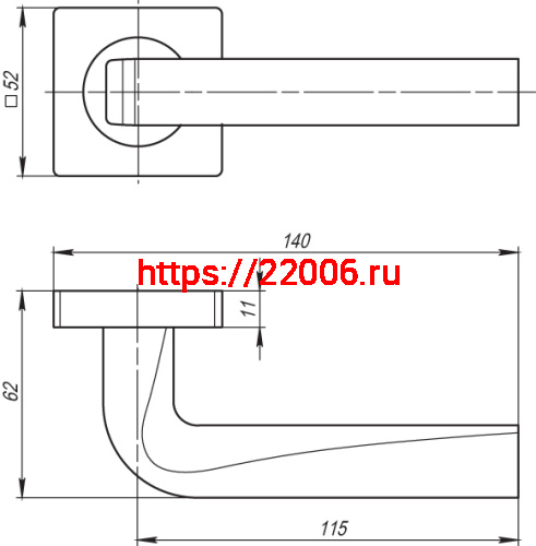 Ручка Armadillo (Армадилло) раздельная K.SQ52.KEA (KEA SQ001) MWSC-33 итальянский тисненый фото 2