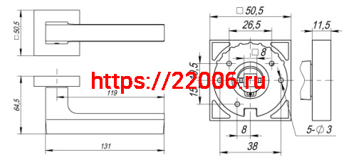Ручка Fuaro (Фуаро) раздельная K.DM51.FLASH (FLASH DM) CP/SN-8 хром/матовый никель фото 2 Ручка Fuaro (Фуаро) раздельная K.DM51.FLASH (FLASH DM) CP/SN-8 хром/матовый никель фото 2
