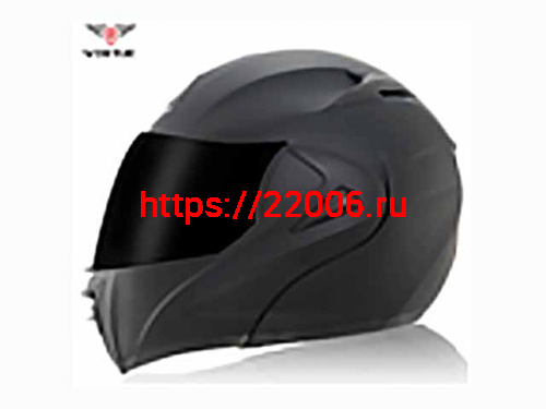 Мотошлем VIRTUE MD-808 трансформер с визором черный матовый с темным стеклом (S) Мотошлем VIRTUE MD-808 трансформер с визором черный матовый с темным стеклом (S)