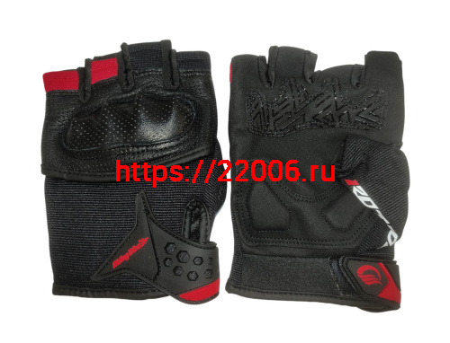 Перчатки PRO-BIKER MCS-57B без пальцев (чёрно-красные), р-р M Перчатки PRO-BIKER MCS-57B без пальцев (чёрно-красные), р-р M