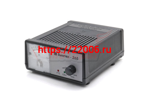 Зарядное устройство ВЫМПЕЛ-265 (12В, зарядный ток 0,4-7А, стрелочный амперметр) Зарядное устройство ВЫМПЕЛ-265 (12В, зарядный ток 0,4-7А, стрелочный амперметр)
