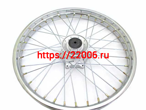 Диск колеса передний стальной на спицах 1.85 - 21" обод хром, дисковый тормоз TTR250Rb