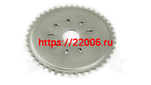 Звезда 44 зуб. (415) цепи, задняя "Газуля" T100 голая (9 овальных отверстий) Звезда 44 зуб. (415) цепи, задняя "Газуля" T100 голая (9 овальных отверстий)