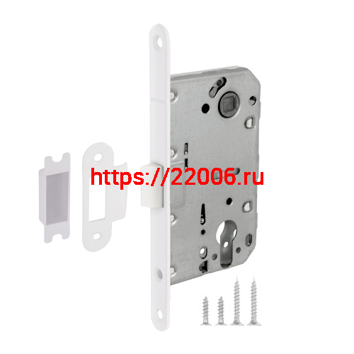 Корпус Fuaro (Фуаро) врезного замка c защёлкой PLASTP85C-50 (P85C-50) WH белый Корпус Fuaro (Фуаро) врезного замка c защёлкой PLASTP85C-50 (P85C-50) WH белый