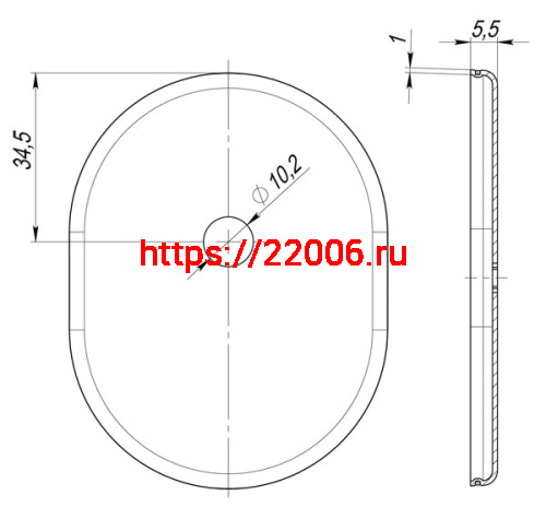 Накладка Fuaro (Фуаро) на шток цилиндра ESC.O.SF/OV.474 (ESC 474) CP хром фото 3 Накладка Fuaro (Фуаро) на шток цилиндра ESC.O.SF/OV.474 (ESC 474) CP хром фото 3