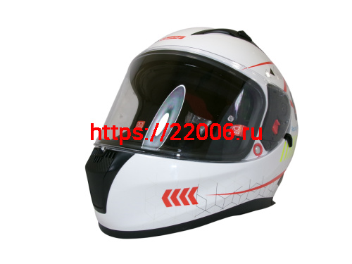 Шлем TVS RACING (Индия) STREET D/V WHITE YELLOW размер L, + пинлок в комплекте, очки Шлем TVS RACING (Индия) STREET D/V WHITE YELLOW размер L, + пинлок в комплекте, очки